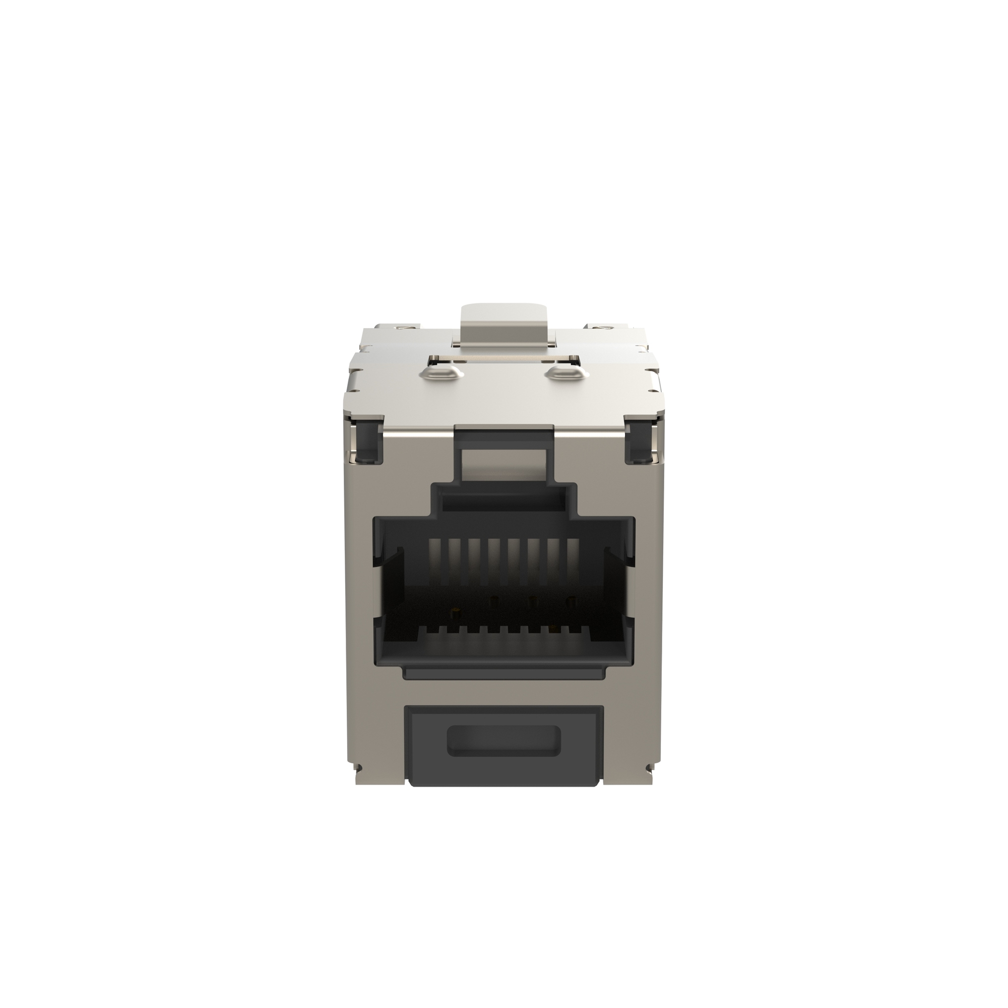 CJS688TGY-24 PanNet TX6 Plus 8-Position 8-Wire Shielded TG Style Jack Module, Cat 6 RJ45/Mini-Com Module, Surface Mount, 1 Port, ABS/Tin Plated, Black