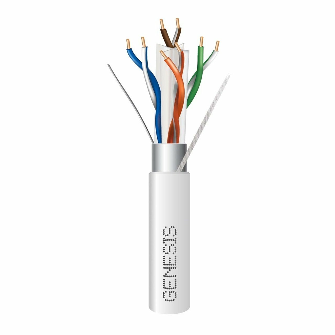 23/4PR CAT6+ FTP CMR 1M RL WHT CABLE - 1000 FT REEL - WHITE
