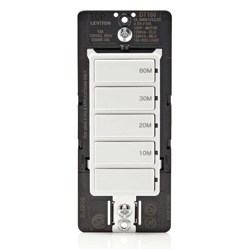 DT160-1LT Residential Timer Switches, 60 min Setting, 120 V AC, 1/2 hp, 1 Poles