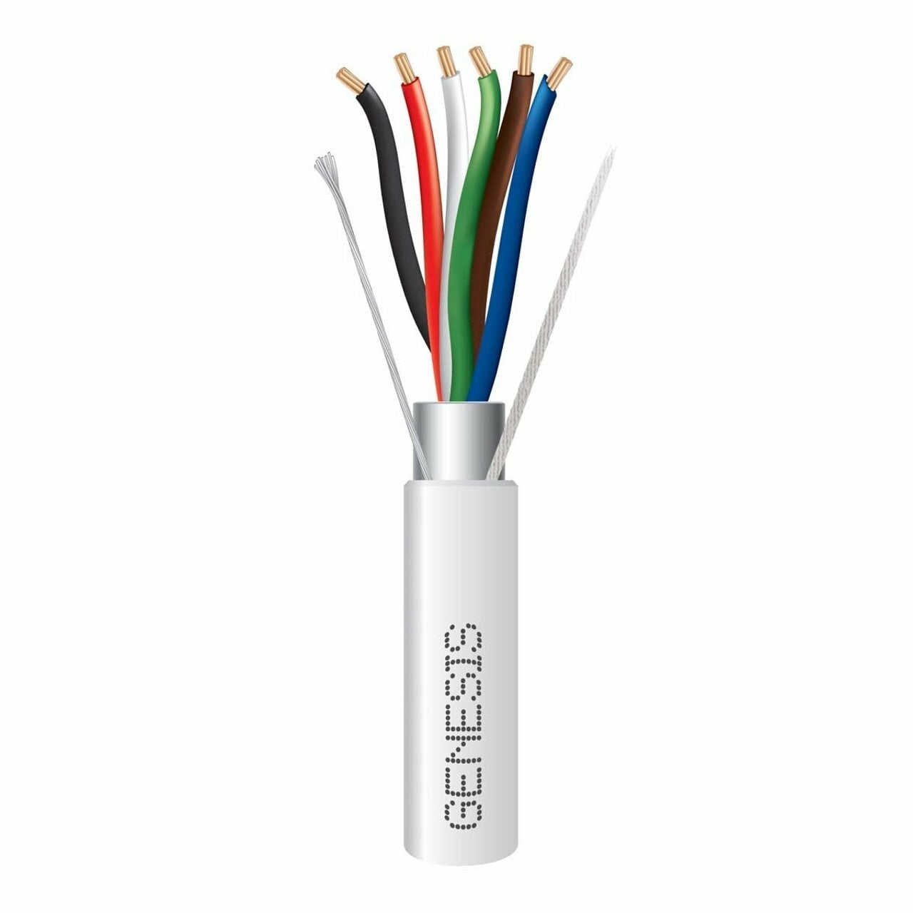 22/6 STRANDED SHIELDED CABLE - 1000 FT PULL BOX - WHITE