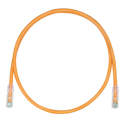 UTPSP2ORY PanNet TX6 PLUS Patch Cord, Cat 6/Class E, 24 AWG U/UTP Stranded Copper Conductor, RJ45 Modular Plug Connector, 2 ft L Cord, Orange