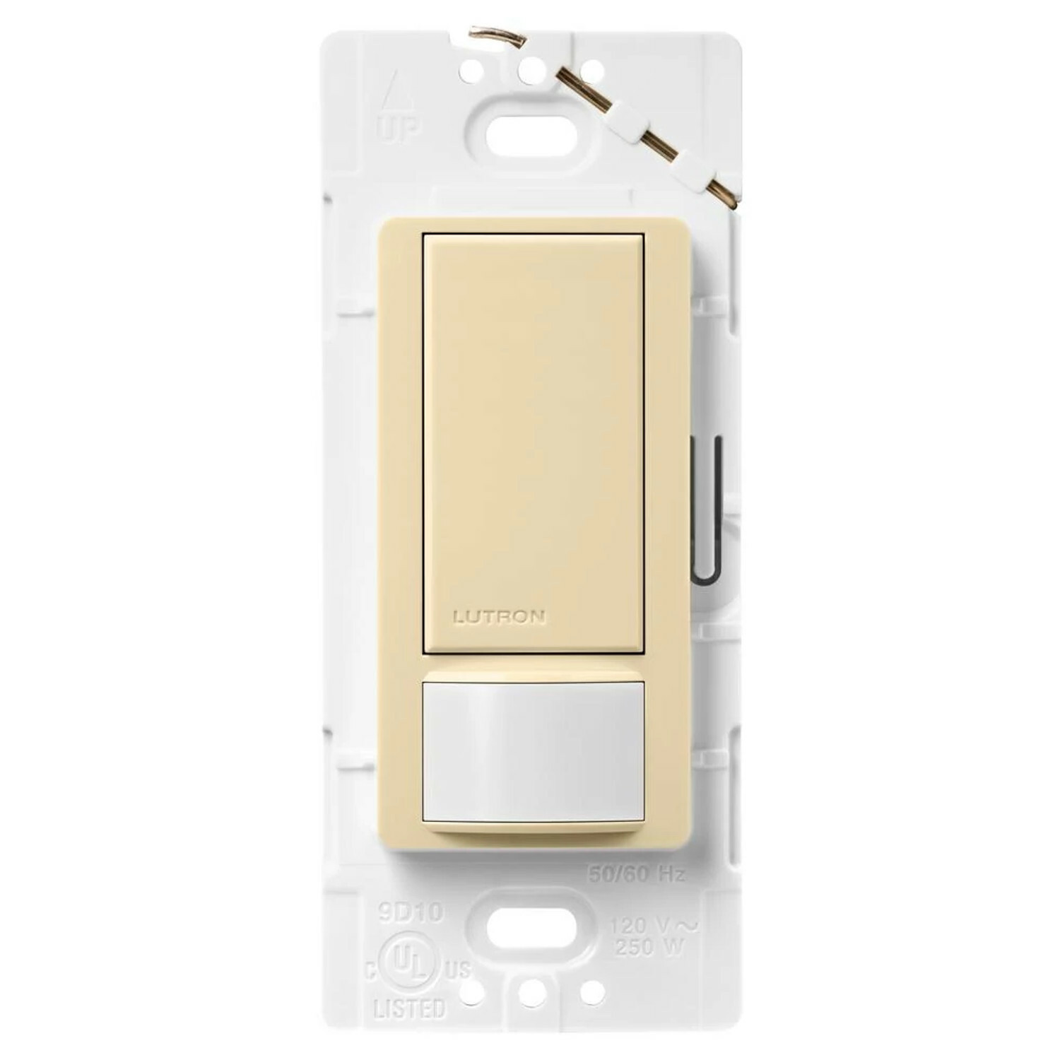 MS-OPS2-IV Maestro Motion Sensor Switch, Ground or Neutral Required, 2 Amp Lighting, 120V, 1 Pole, Ivory