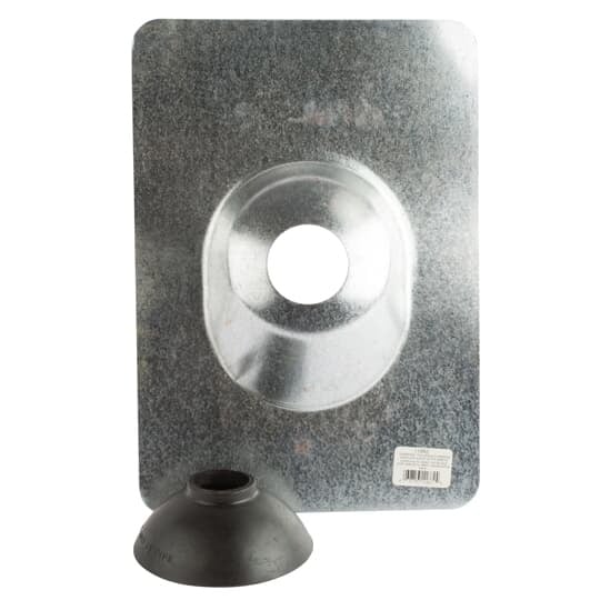 RF114BB Steel City Non-Metallic Roof Flashing, 1-1/4 to 1-1/2 in Trade, For Use With Service Entrance, Neoprene/Steel