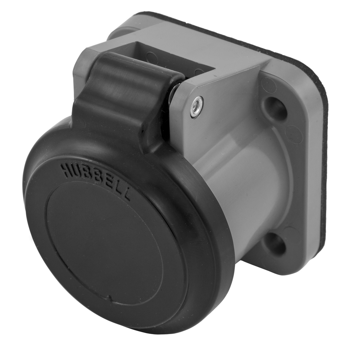 HBLNCBK 16 Series Weatherproof Fabricated Surface Mount Protective Lift Cover, #1, For Use With 300/400 A, 600 V AC/250 V DC 1-Pole and Temporary Power Device, Nylon/PBT, Black