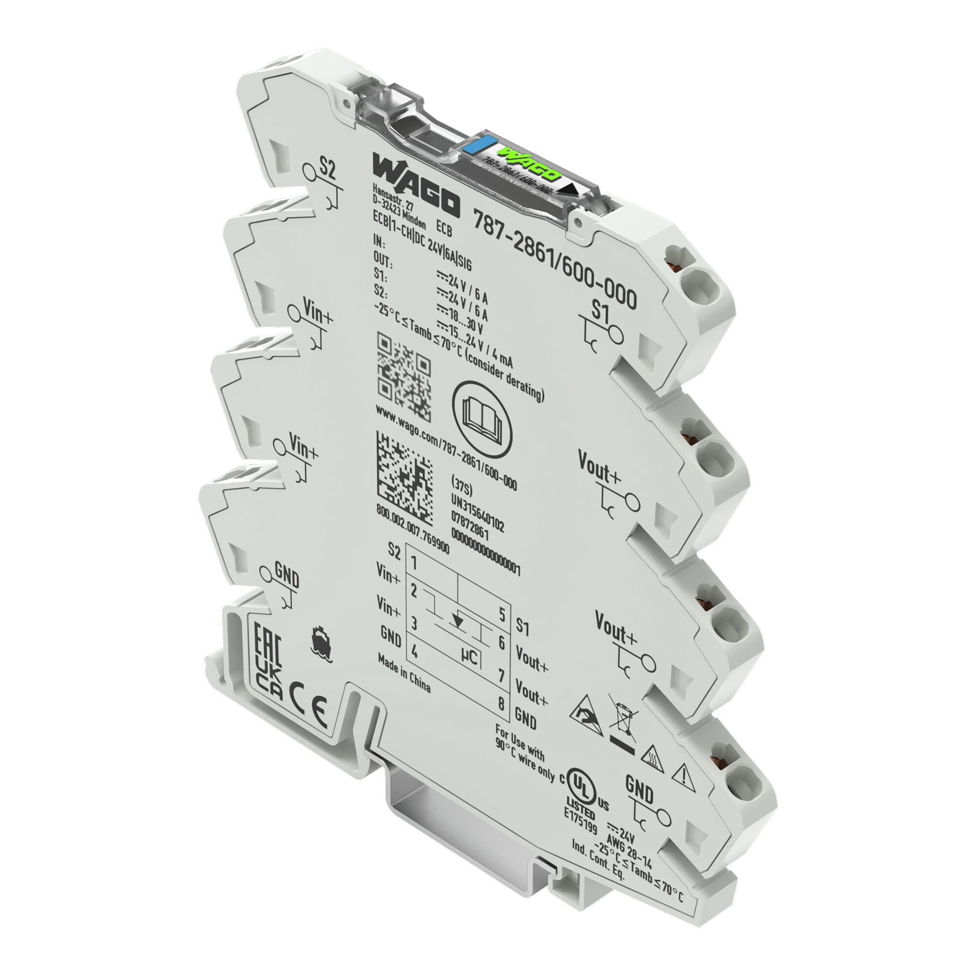 787-2861/600-000 Circuit Breaker, 6 A