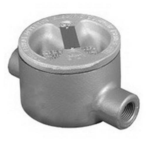 Conduit Outlet Box, Dust-Ignitionproof Explosionproof, Series: GRH, 3/4 in, 3.38 in Cover Opening Size, 13.8 cu-in, For Use With: Threaded Metallic Conduit System, Malleable Iron, Triple Coated, 3.75 in H x 3.75 in W x 1.63 in D
