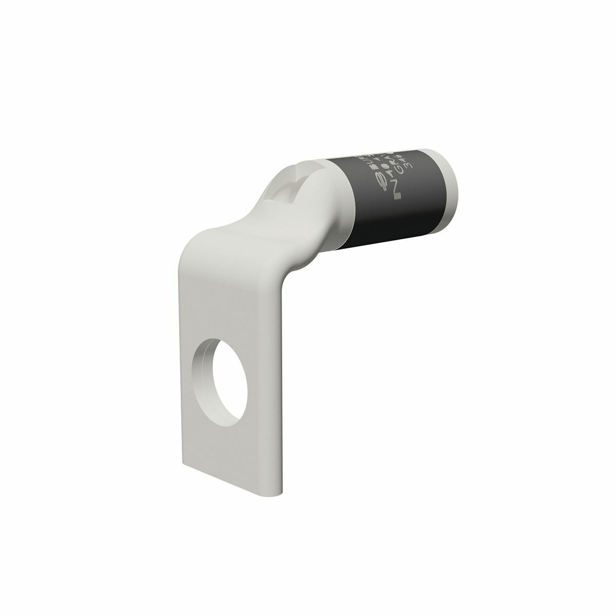 YA4CL90 YA-CL 1-Hole Non-Insulated Lug Compression Connector With Inspection Window, 4 AWG Stranded Copper Conductor, Die Code: 8/346, 1/4 in Stud, Copper
