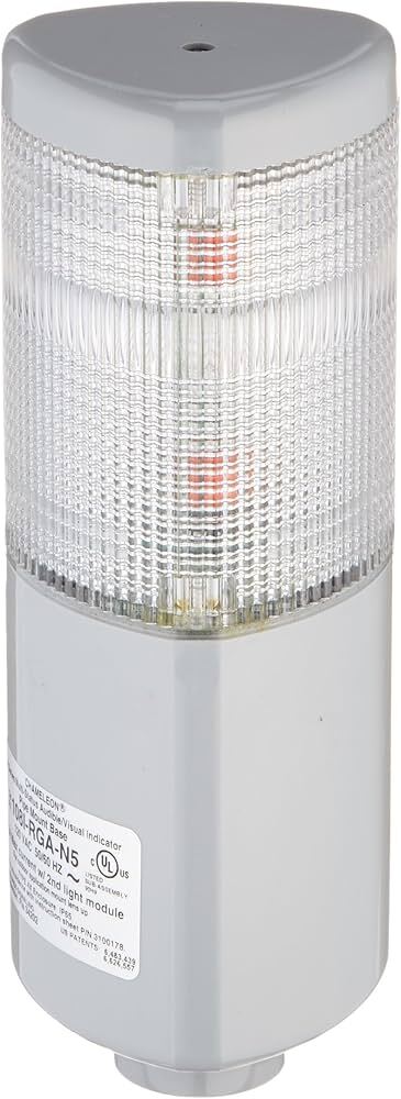 108I-RGA-N5 Triliptical Chameleon Multi-Status Beacon With Tone Module, 120 V AC, LED Lamp, 3 in Dia, Surface Mount, Amber/Green/Red