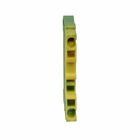 Eaton XB IEC terminal block, Spring Cage Connection Single Level-Ground Blocks, IEC #28-12 AWG, EN #24-12 AWG, UL #26-12 AWG, Green/Yellow