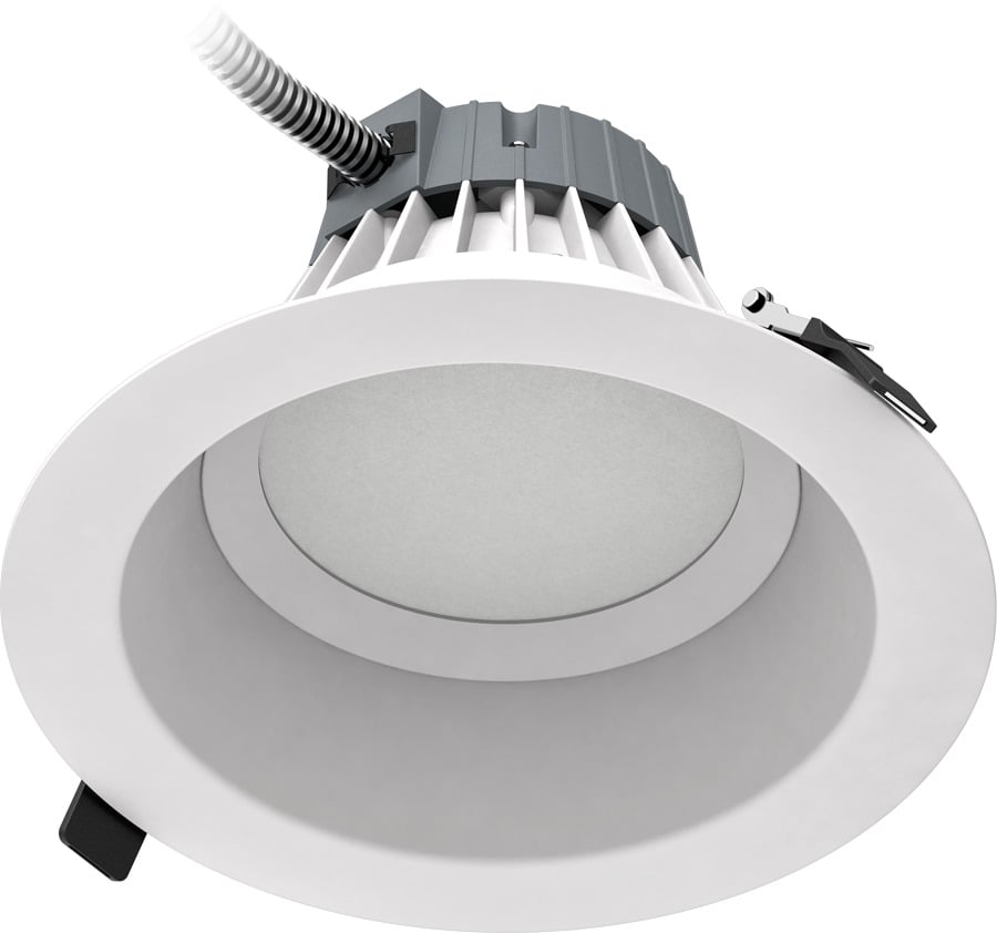 C8R24930UNVW C Series Round Recessed Downlight, 22.6 W Fixture, 8 in Ceiling Opening, 120 to 277 VAC, Die Cast Aluminum Housing