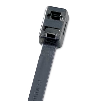 PLB5EH-C0 Pan-Ty PLB Bow Cross Section Extra Heavy Weather-Resistant Double Loop Cable Tie, 19.2 in L x 0.8 in W x 0.08 in THK, Nylon 6.6
