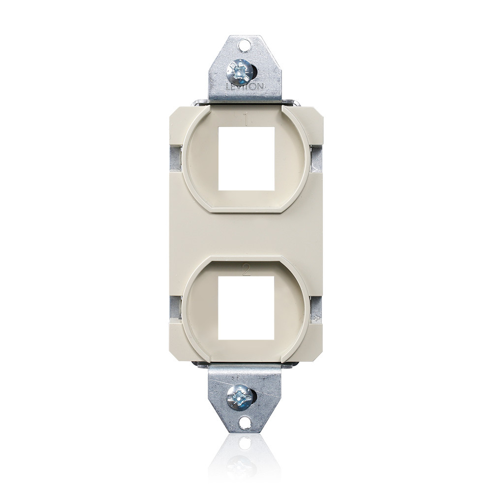 FB2DU-I Low Voltage Recessed Duplex Insert, For Use With FBC1X Cover Plate, FBBOX/FBLEV/FBBOX-GY Concrete Floor Box System, ABS/Steel
