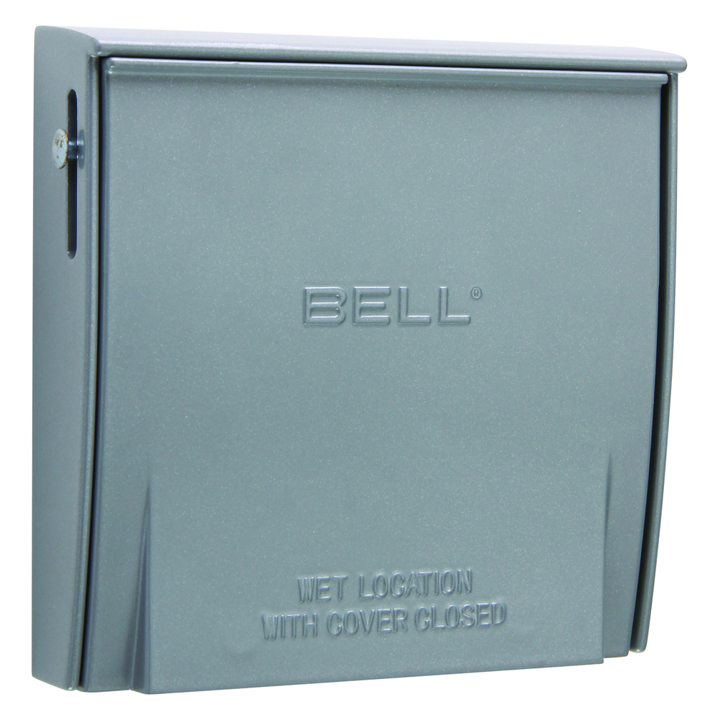 3797 Outdoor Heavy Cast Aluminum Multigang Cover, Gray