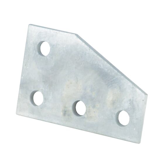 AB257-EG Superstrut 200 Corner Flat Plate Fitting, 4 Holes, 5-3/8 in L x 3-1/2 in W x 1/4 in THK, Steel