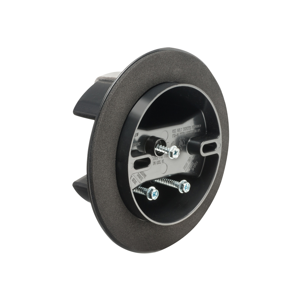 FB426F Fan/Fixture Mounting Box With Knockout, Plastic, 16 cu-in Capacity, 6-1/4 in L x 6-1/4 in W x 2-5/8 in H