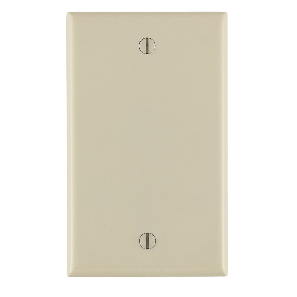 78014 Standard Size Blank Wall Plate, 1 Gangs, 2-3/4 in W x 4-1/2 in H, Thermoset, Light Almond