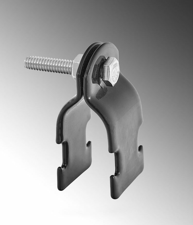 PV1200B2011 Conduit Strut Strap, 1-1/4 in, For Use With Rigid Conduits, Steel, Galvanized/PVC Coated