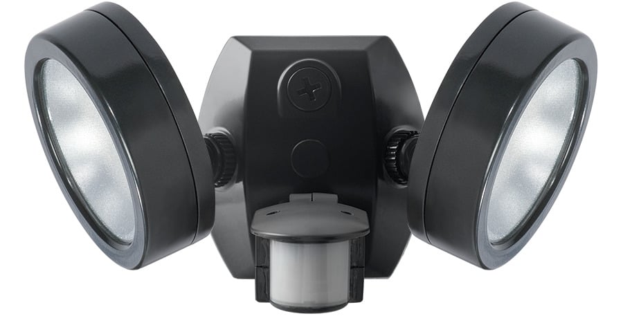 SMSLES2X13Y 2-Head Floodlighting, (2) LED Lamp, 27 W Fixture, 120 V AC, Bronze Housing