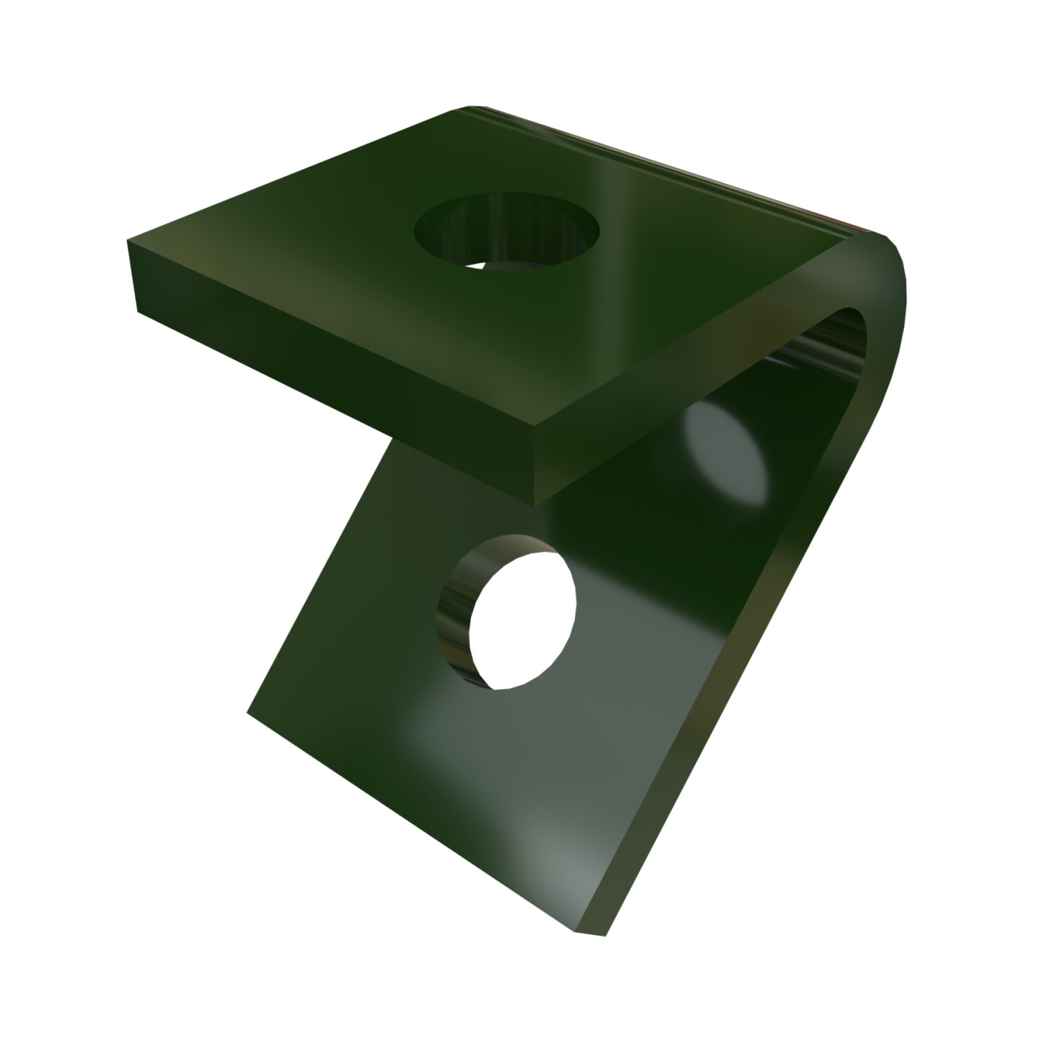 P1186-GR Inside Channel Angular Fitting, 2 Holes, 1-5/8 in W, 45 deg Bend, HRPO Steel