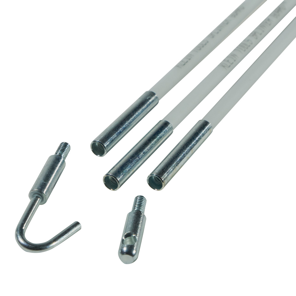 56418 Glow Rod Set, 18 ft L, 5/32 in Dia Pole, Fiberglass, Silver