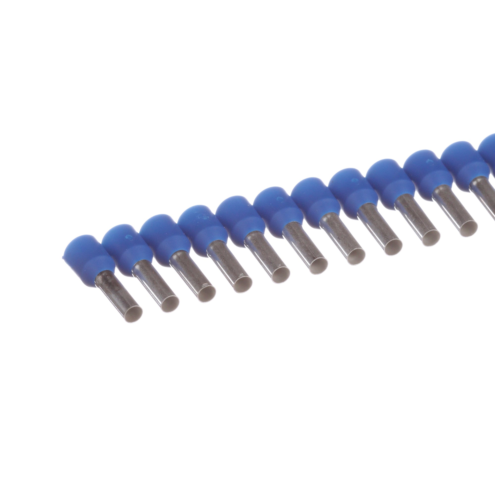 FSD80-8-DK Reel Smart Type FSD Sleeve Single Insulated Wire Ferrule, 14 AWG Stranded Conductor, 0.57 in L, Copper, Blue