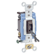 1202-2L Self-Grounding Tamper Resistant AC Quiet Toggle Switch, 120/277 V AC, 15 A, 1/2, 2 hp Power Rating