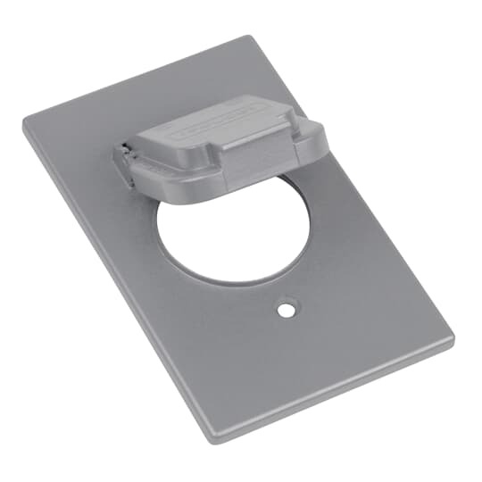 CCSV Red Dot Dry-Tite Weatherproof Receptacle Cover, 1.59 in Dia, 4-9/16 in L x 2-13/16 in W, Die Cast Aluminum