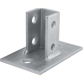 P2942-EG Post Base, 1 Channel, Centered Channel Position, For Use With 1-5/8 in W Series Channel, Steel