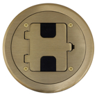Hubbell Wiring Device Kellems, Floor and Wall Boxes, Door Only forRF400, Non-Metallic, Brass