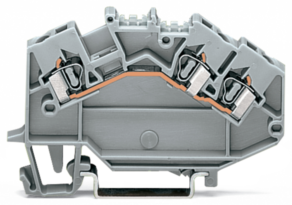 780-631 Operating Tool Conductor Terminal Block, 1 kV, 24 A, 28 to 12 AWG Wire, 1 Poles, DIN Rail Mount