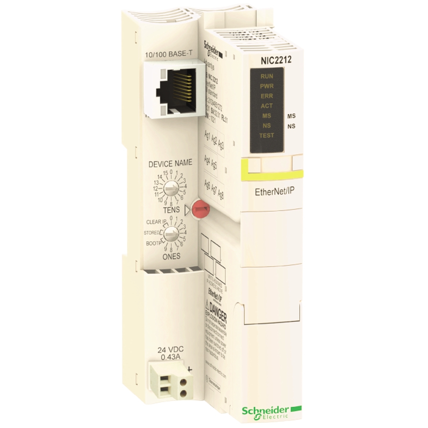 STBNIC2212 Modicon Standard Ethernet/IP Network Interface Module, 24 V DC, >/=700 mA