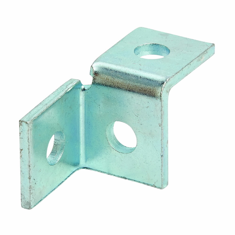 B267LZN Left Hand Single Corner Wing Connection, 3 Holes, 2-1/16 in L x 3-1/2 in W, Steel