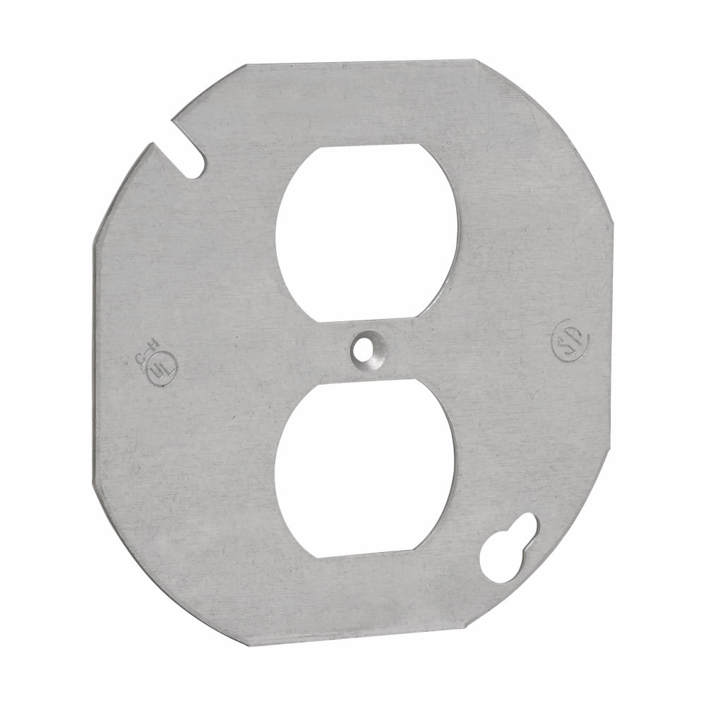 TP336 Thepitt Box Cover, 4 in Dia, 4 in L x 4 in W, Flat Cover, Steel