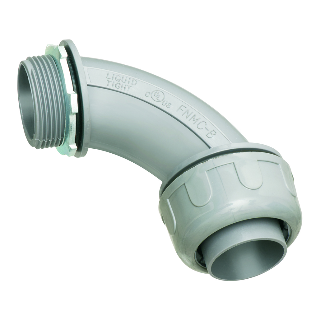 NMLT9020C NMLT Screw-On Connector, 2 in Trade, 90 deg, UV-Rated Plastic