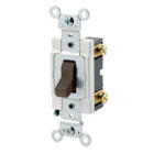 20-Amp, 120/277-Volt, Toggle Single Pole AC Quiet Switch, Commercial Grade, Grounding  Light Almond