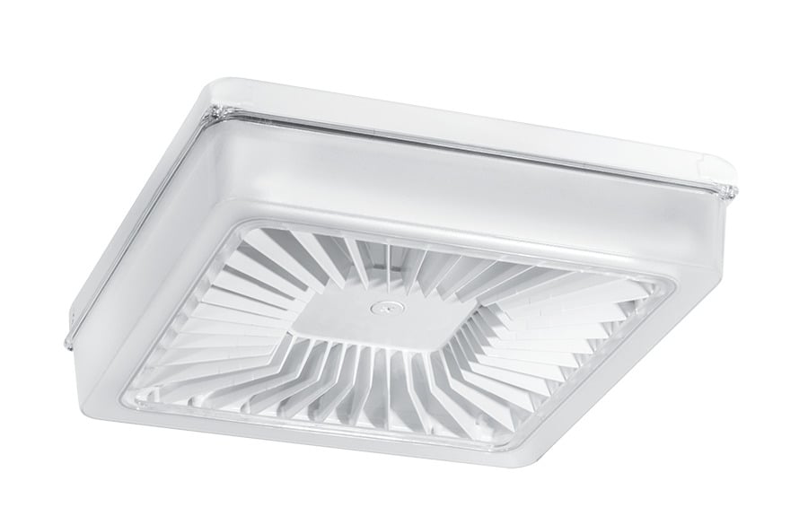 PRT105NW Porto Standard XL Garage Light, 105 W Fixture, 120 to 277 V AC, White Housing
