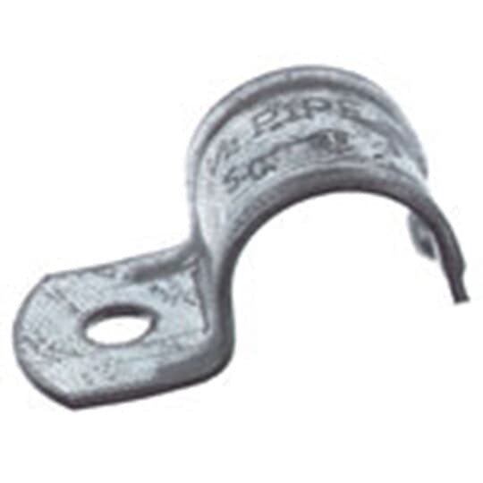 HS-101 Steel City 1-Hole Pipe Strap, 1/2 in, For Use With IMC/Rigid Conduit, Steel, Zinc Plated