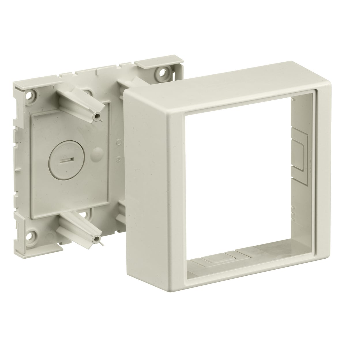 PW1TGB 2-Gang Deep Extruded Non-Metallic Standard Undivided Device Box, 1.91 in L x 5.06 in W x 4.9 in H, Office White