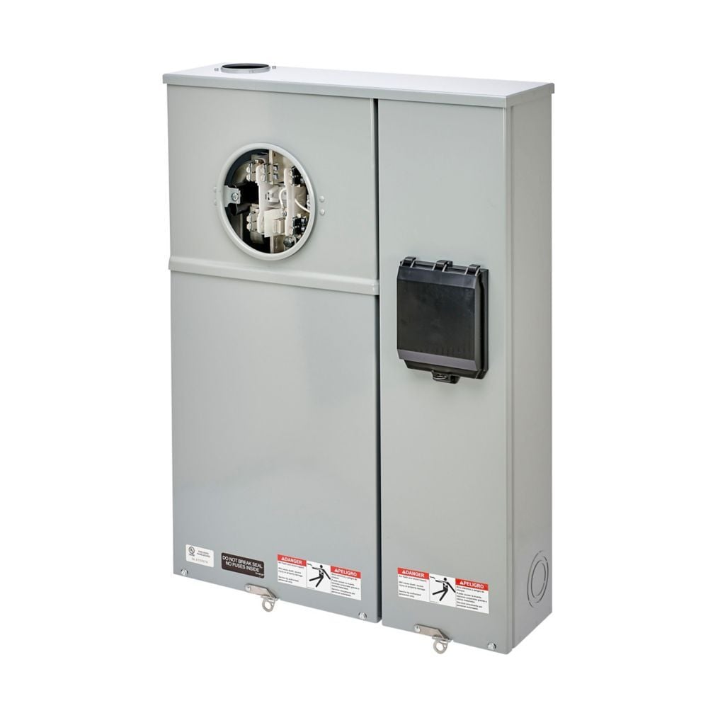 U227 MTBH MS45 Meter Socket Meter Main Combination, 120/240 V AC, 200 A, 3 Phase, NEMA 3R Enclosure