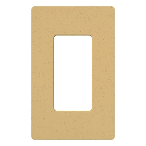 SC-1-GS Diva Satin Colors Designer Style Screwless Standard Wall Plate, 1 Gangs, 2.94 in W x 4.69 in H, Plastic, Goldstone
