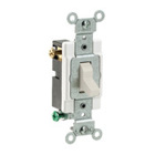 15-Amp, 120/277-Volt, Toggle 3-Way AC Quiet Switch, Commercial Grade, Grounding, Light Almond