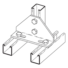 B112ZN 90 deg Adjustable Corner Angle, 4 Holes, 6-5/8 in W, 1/4 in THK, Steel