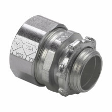 CPR6US Type CPR Non-Insulated Straight Compression Connector, 2 in Trade, For Use With IMC/Metallic Rigid Conduit, Malleable Iron, Zinc Plated