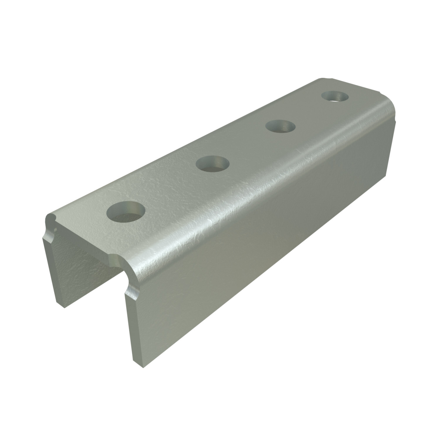 P1377-HG Channel U-Shaped Fitting, 4 Holes, 7-1/4 in L x 1-5/8 in W, For Use With P1000, P1100 and P2000 Channels, HRPO Steel