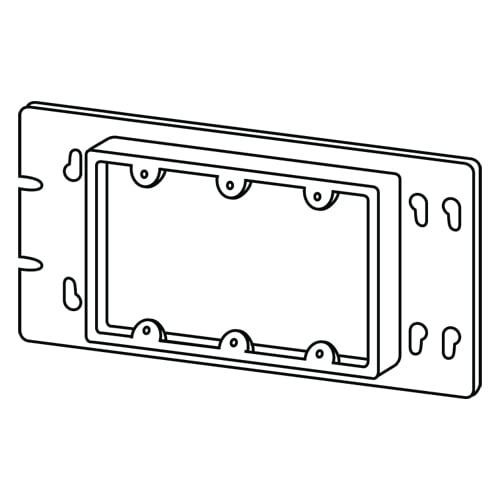 3GC75N Multi-Gang Electric Box Cover, 4-9/16 in L x 8-3/4 in W, Switch Cover, Steel