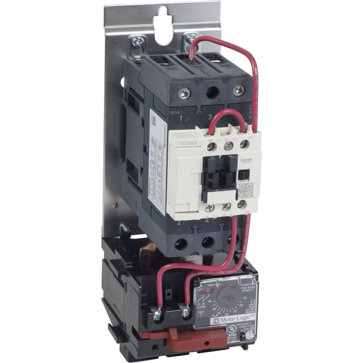 T36DN13G7 TeSys Motor Starter, 120 VAC V Coil, Non-Reversing Action, 3 Poles