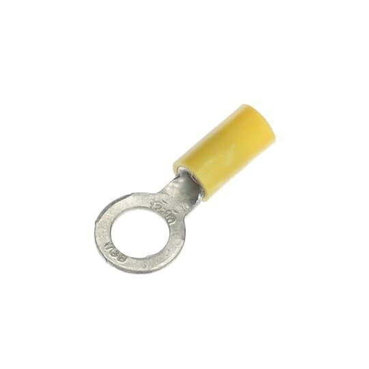 10RC-516 Sta-Kon RC Series Insulated Ring Terminal, 12 to 10 AWG Conductor, 1.17 in L, Brazed Seam Barrel, Copper, Yellow