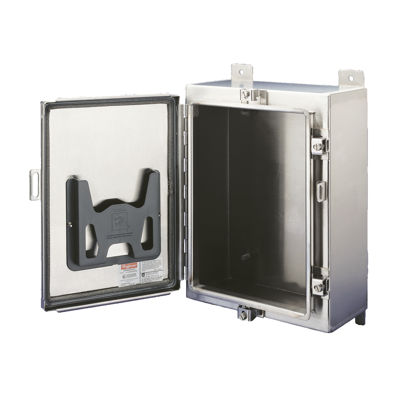A242408LPEMCSS A4SEM Medium Type EMC Enclosure, 24 in L x 24 in W x 8 in D, NEMA 4X/IP66 NEMA Rating, 304 Stainless Steel