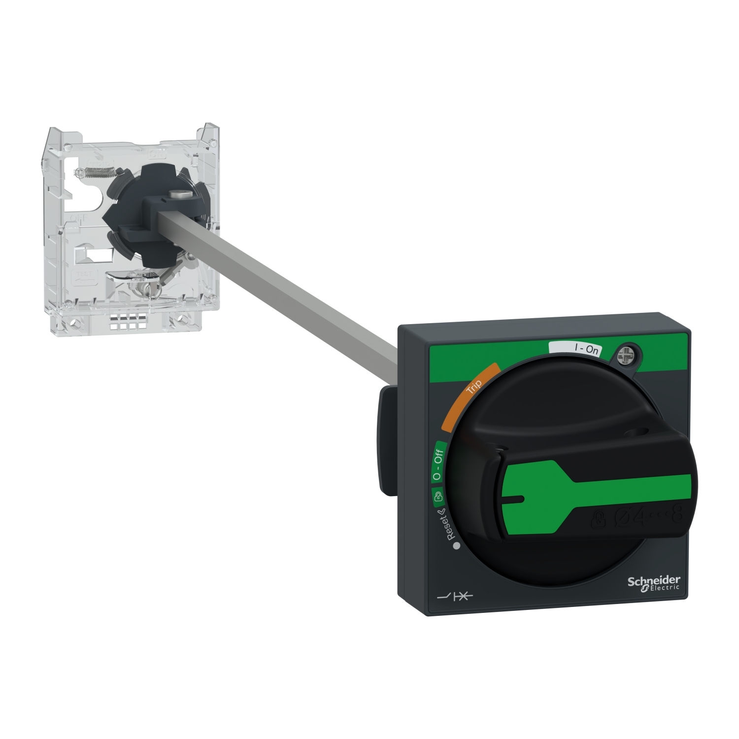GV2 TeSys GV2APN01 Extended Mount Rotary Handle Kit With Trip Indication, Black