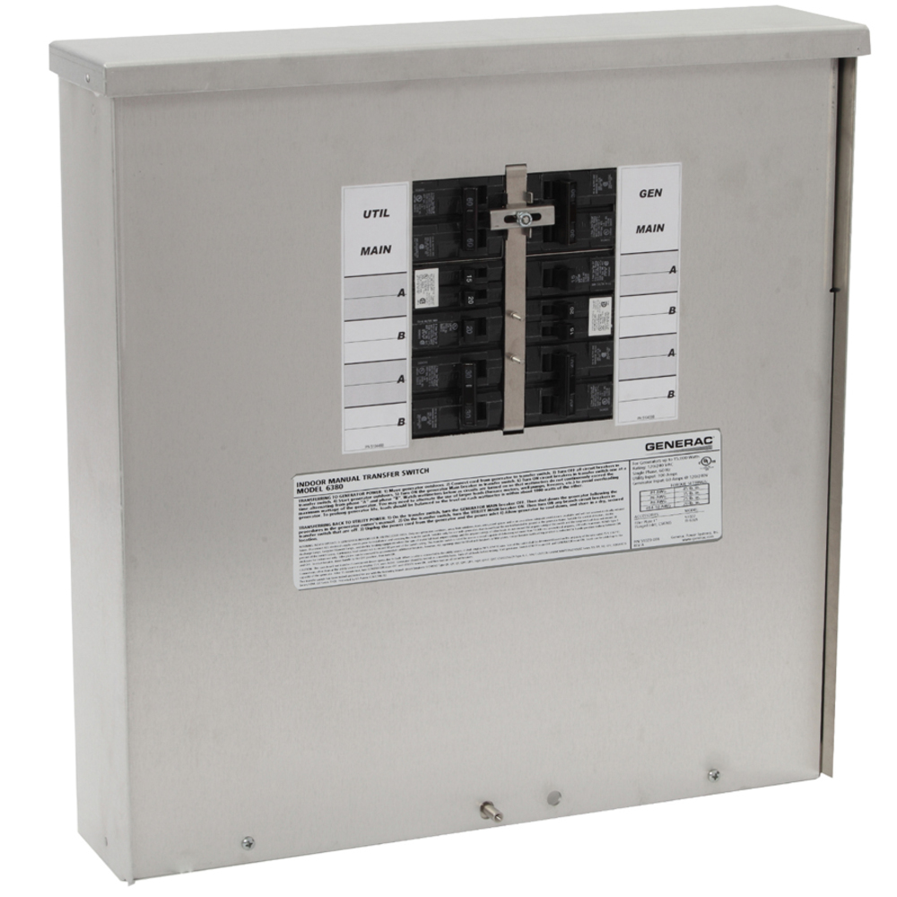 6382 7.5kW outdoor svc entr pwr ctr, 30A gen main, 200A util